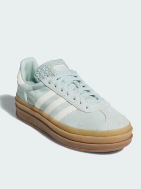 NEW Adidas Gazelle Bold Platform Sneakers Womens 10 Mint Ash Green Spring Casual